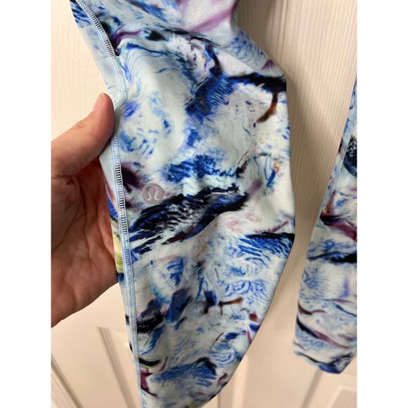 Lululemon Womens Speed Up Luxtreme Legging Hip Pockets Multi Blue 4 Fitness Gym - Picture 5 of 9